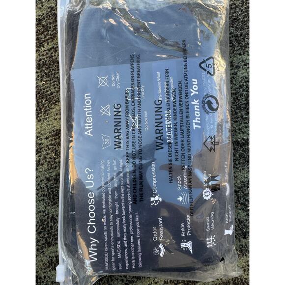 Wool Compression Socks for Women Men Wide Calf Plus Size Cushion Arch Support - Picture 5 of 6